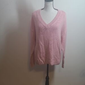 PINK Victoria's Secret V-Neck Pink Sweater